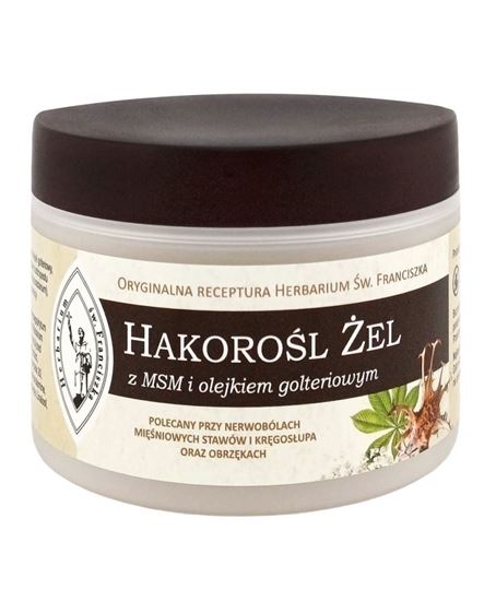Obrazek Franciszkański Żel HAKOROŚL z MSM i olejkiem golteriowym - pomoc w bólu stawów i mięśni