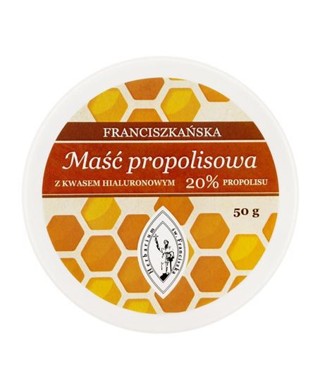 Obrazek Franciszkańska MAŚĆ PROPOLISOWA 20%  z kwasem hialuronowym 50g