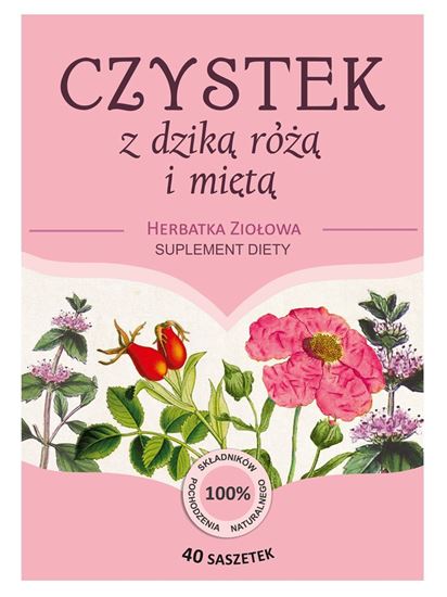 Obrazek Herbatka CZYSTEK z dziką różą i miętą